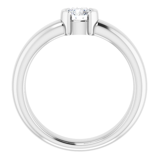 Bague de Fiançaille Solitaire Or Blanc Diamant