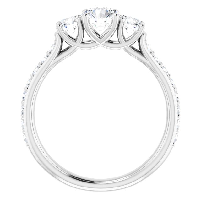 Bague Trinité De Fiançailles Diamants Et Or Blanc