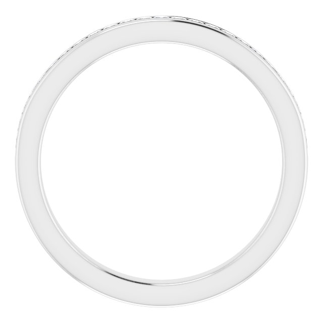 Alliance En Diamants Semi-Éternité En Or Blanc