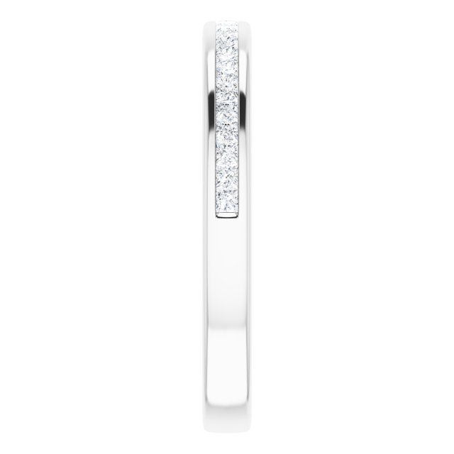 Alliance En Diamants Semi-Éternité En Or Blanc