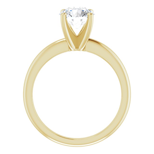 Bague de Fiançaille Antique Solitaire Or jaune Diamant 4 Griffes