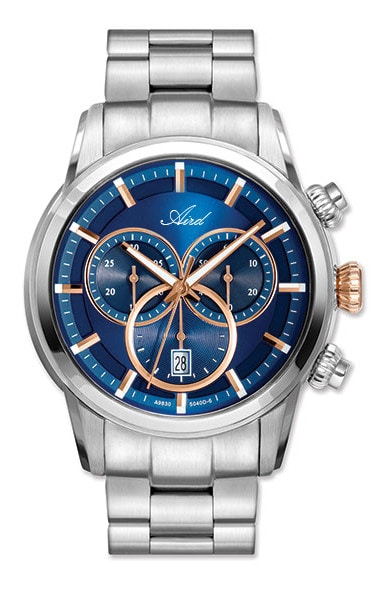 Montre Aird pour Homme Mouvement Suisse ETA Chronographe Acier