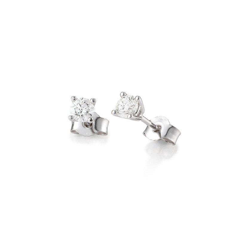 Boucles d'Oreilles en Diamants de 0.46 Karats et en Or Blanc 14 Karats