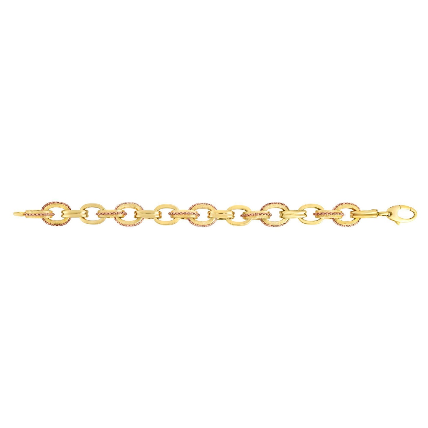 Bracelet en Or Jaune et Rose 14 Karats