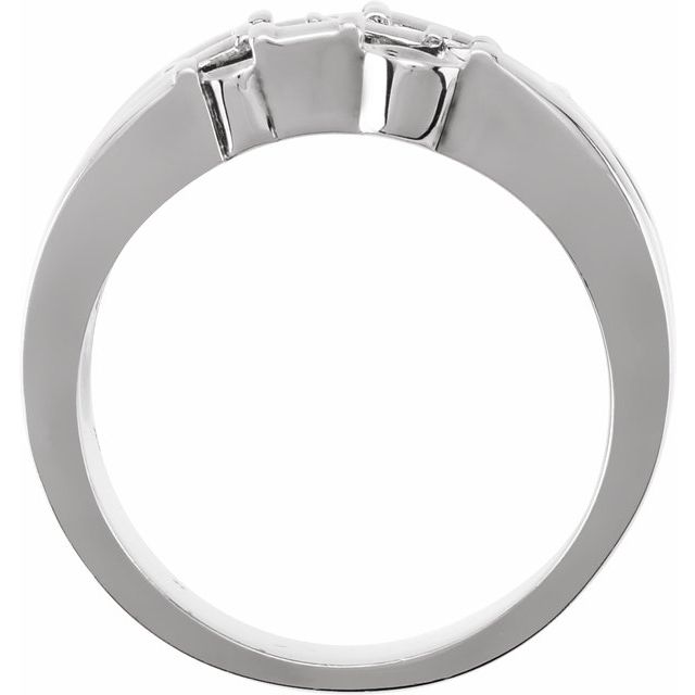 Bague De Fantaisie Large En Or Blanc Sertie de Diamants