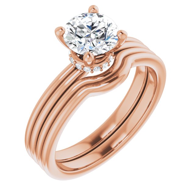 Bague de Fiançaille Solitaire Or Blanc Diamant  4 Griffes
