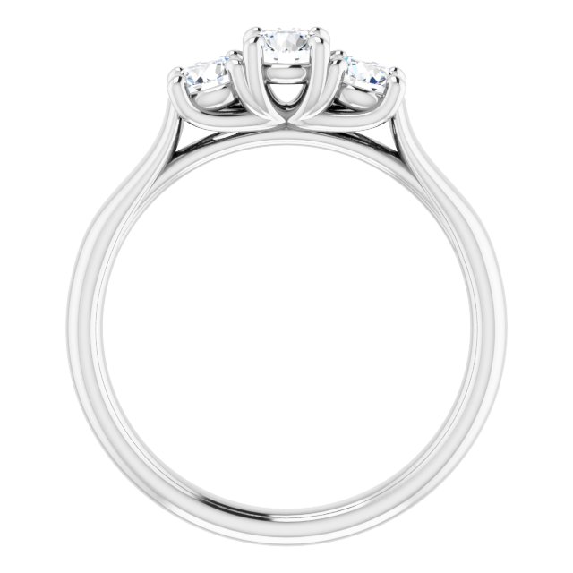 Bague Trinité De Fiançailles Diamants Et Or Blanc