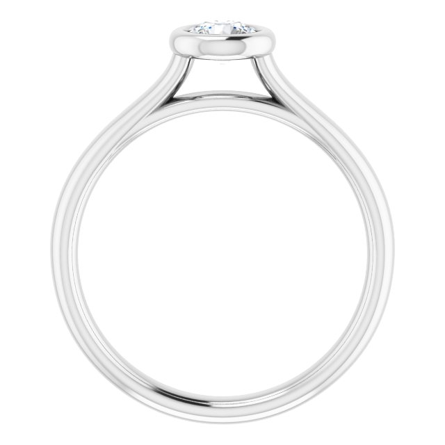 Bague de Fiançaille Solitaire Or Blanc Diamant  4 Griffes