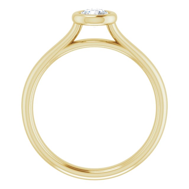 Bague de Fiançaille Solitaire Or Jaune Diamant  4 Griffes