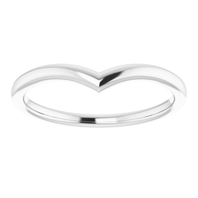 Jonc Alliance En Forme De "V"  En Or Blanc, Jaune Ou Rose Grandeur 7