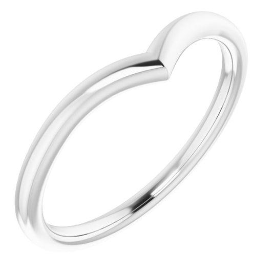 Jonc Alliance En Forme De "V"  En Or Blanc, Jaune Ou Rose Grandeur 7