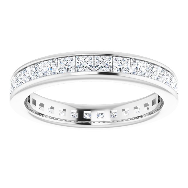 Alliance En Diamants Princesse Éternité En Or Blanc Sur Canal