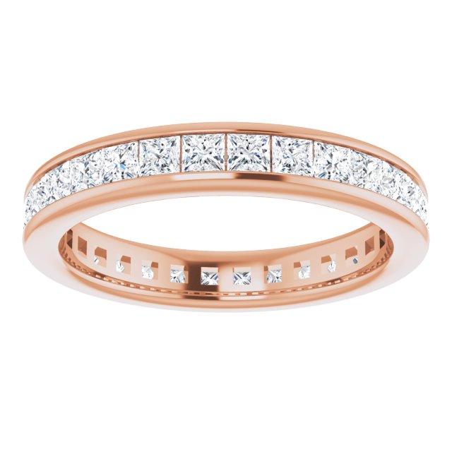 Alliance En Diamants Princesse Éternité En Or Rose Sur Canal