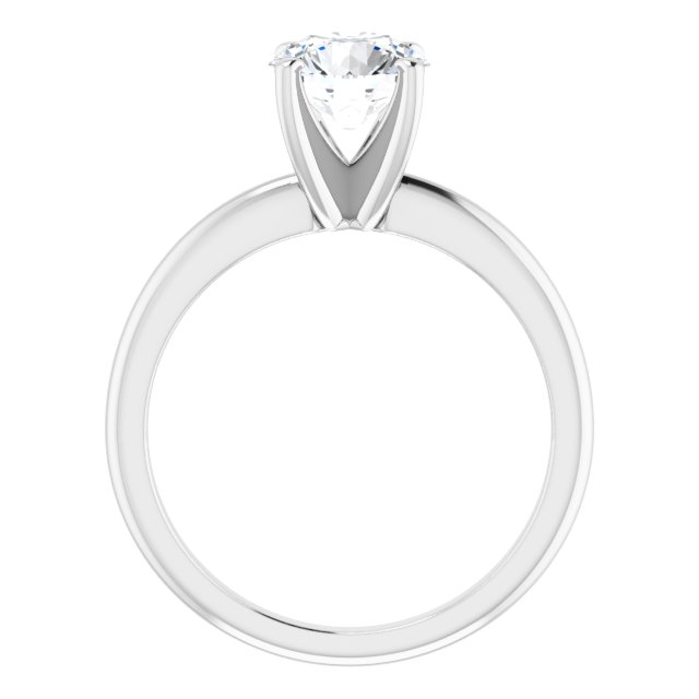 Bague de Fiançaille  Solitaire Or blanc Diamant  4 Griffes
