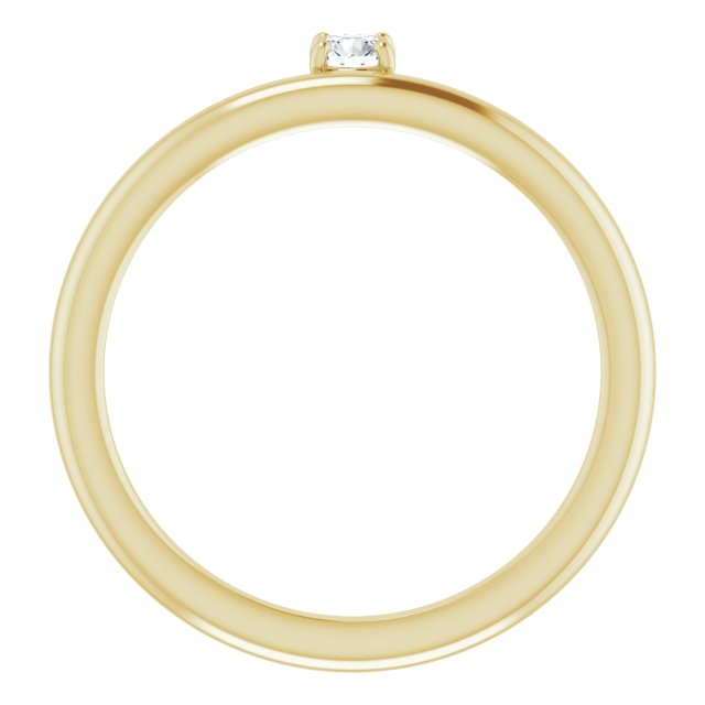 Bague de Fiançaille Solitaire Or Jaune Diamant  4 Griffes