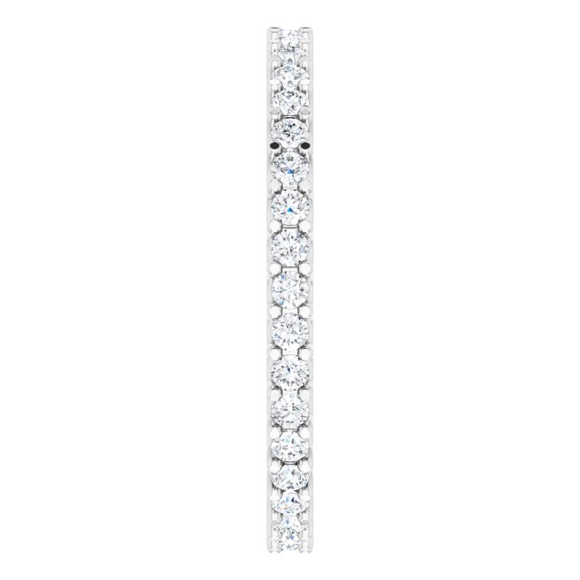 Alliance En Diamants Éternité En Or Blanc Sur Griffes