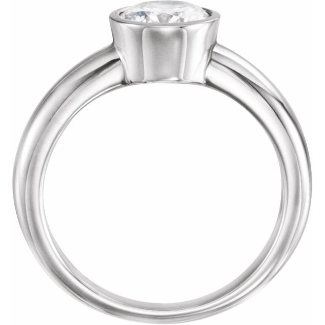 Bague de Fiançaille Solitaire Or Blanc Diamant