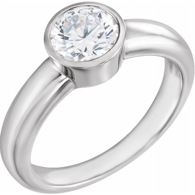 Bague de Fiançaille Solitaire Or Blanc Diamant