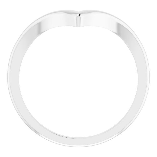 Jonc Alliance En Forme De "V"  En Or Blanc, Jaune Ou Rose Grandeur 7