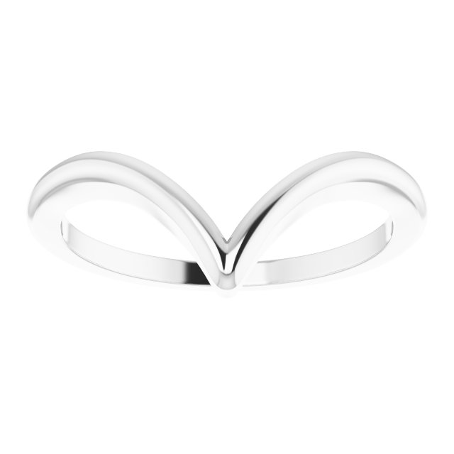 Jonc Alliance En Forme De "V"  En Or Blanc, Jaune Ou Rose Grandeur 7