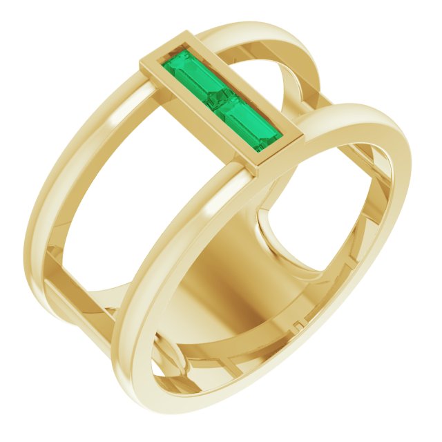 Bague Sertie De Deux Saphirs Baguettes Bleus En Or Blanc