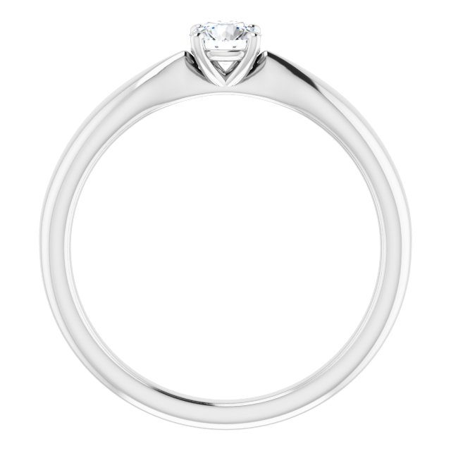Bague de Fiançaille Solitaire Or blanc Diamant  4 Griffes