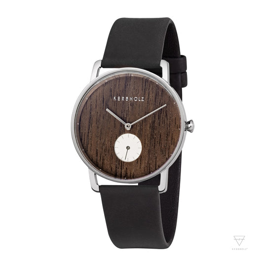 Montre pour dame Kerbholz collection Frada Walnut cadran en bois boitier de 35 MM bracelet de cuir