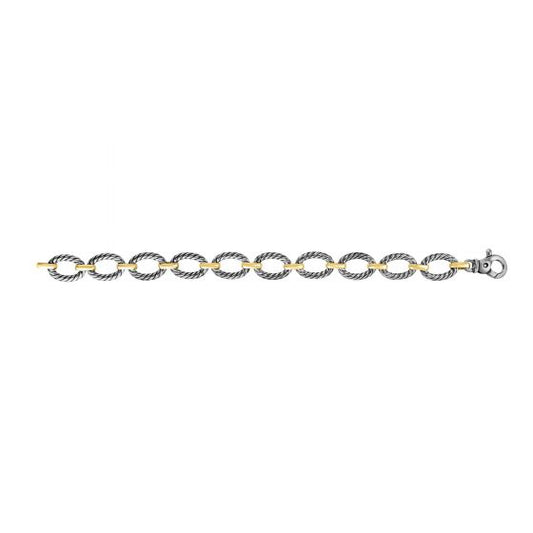 Bracelet Or Jaune 14 Karats et Argent