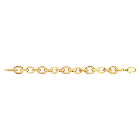 Bracelet en Or Jaune et Rose 14 Karats