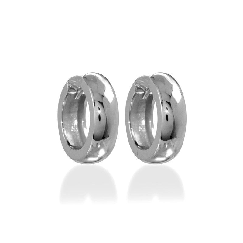 Boucles d'Oreilles Or Blanc 14 Karats