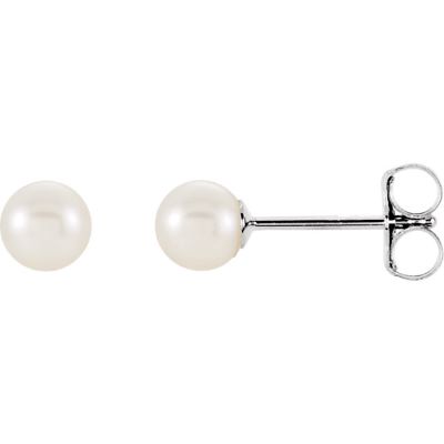 Boucles d'Oreilles en Perles de Culture Japonaise Akoya 4mm