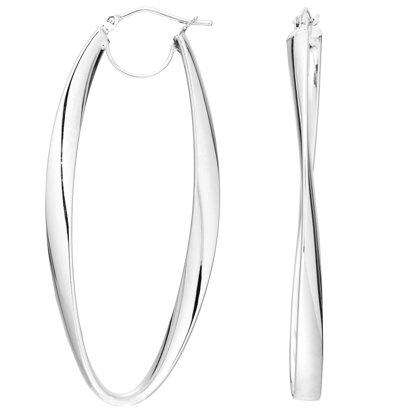 Boucles d'oreilles de Type Créole en Or Jaune 14 Karats