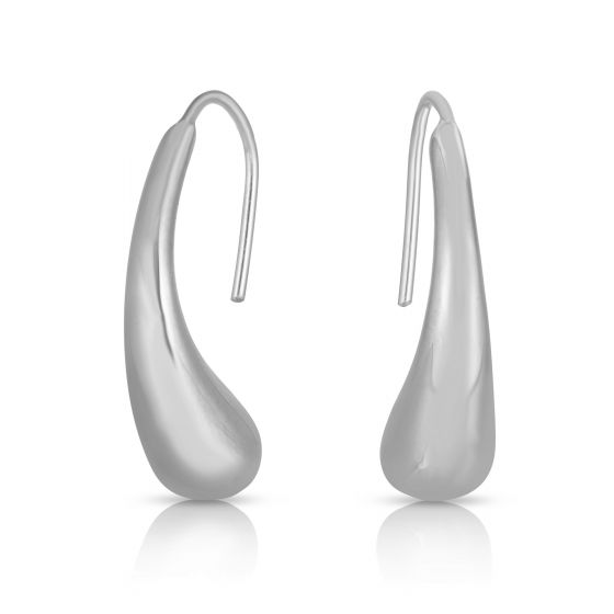 Boucles d’oreilles En Forme de Goutte or Jaune 14 Karats Fermoir tiges et papillons